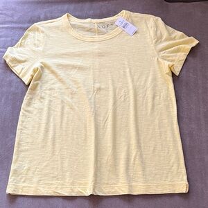 LOFT Soft Yellow Short Sleeve Tee - NWT!